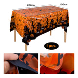 6 x RAW Customer Returns Halloween decorative tablecloth, 137 x 274 cm, Halloween pumpkin tablecloth, Halloween party tablecloth, waterproof Halloween tablecloth, Halloween scary tablecloth for Halloween table decoration - RRP €30.18