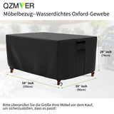 1 x Brand New QZMVER covers for furniture sets, cover for garden furniture waterproof, 420D Oxford garden table cover, anti-UV tarpaulin garden furniture dustproof with ventilation 280 x 204 x 106 cm  - RRP €42.35