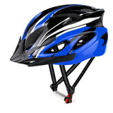 1 x RAW Customer Returns RaMokey Bicycle Helmet for Adults Men Women, EPS Body PC Shell, MTB Mountain Bike Helmet with Removable Visor and Padding, Adjustable Cycling Helmet 58-61cm Blue  - RRP €25.99