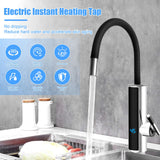 1 x RAW Customer Returns 3000w Electric Faucet Instantaneous Water Heater LED Temperature Display 360 Mixing Rotation Kitchen Faucet 304 Stainless Steel Faucet for Kitchen, Bathroom, Caravan, Camping Black  - RRP €56.44