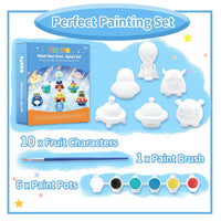 1 x RAW Customer Returns Funto Paint Your Own Space Kit Painting Set, 13 PCS Art and Craft Set for Kids, STEAM Project Creative Activity DIY Toy Gift for Boys Girls Age 3  - RRP €16.99