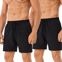 1 x RAW Customer Returns HOPLYNN Pack of 2 men s sports shorts with zip pocket, sports shorts, running trousers, quick-drying, black XL - RRP €24.19