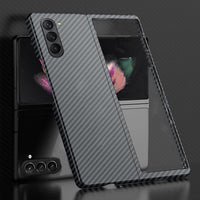 1 x RAW Customer Returns Sisyphy Aramid case for Samsung Galaxy Z Fold 5 5G with carbon look black 1500D , super slim, soft but robust, snap-on back, wireless charging friendly - RRP €47.3