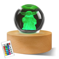 1 x RAW Customer Returns PQKL-party anime 3D night light children gift, 16 colors dimmable LED crystal ball lamp, anime figures night light decoration, birthday gift for boys and girls - RRP €23.18