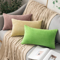 1 x RAW Customer Returns MIULEE Set of 2 Cushion Covers Corduroy Cushion Cover Decorative Pillowcase Sofa Cushion Couch Cushion Throw Pillow Decorative Pillowcase Decorative Cushion Cover with Hidden Zipper 40 x 40 cm Skin Powder - RRP €20.87