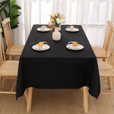 1 x RAW Customer Returns Smiry Washable Rectangular Tablecloth 140 x 100cm Polyester Waterproof Lotus Effect Stain Resistant Washable Outdoor Party Kitchen Black - RRP €22.8