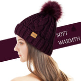 3 x RAW Customer Returns REDESS Women s Winter Bobble Beanie Hat with Warm Fleece Lined, Thick Slouchy Snow Knit Skull Ski Cap - RRP €59.97