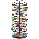 1 x RAW Customer Returns iDavosic.ly Earring Storage with 6 Levels, Metal Earring Stand Earring Holder Jewelry Stand Tree 264 Holes, Rotatable Jewelry Storage Earrings Jewelry Display Organizer, Black - RRP €32.99