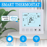 1 x RAW Customer Returns Smart Thermostat WiFi for underfloor heating water and boiler 3A, underfloor heating room thermostat programmable hot water with voice and APP control, compatible Alexa Echo Google Home Tuya - RRP €26.21