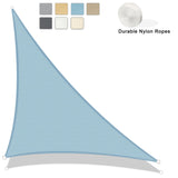 1 x RAW Customer Returns AXT SHADE Sun Sail Waterproof Triangle Right Angle 3x3x4.25m Weather Protection Sun Protection PES Polyester with UV Protection for Terrace Balcony Garden-Grey Blue - RRP €33.6