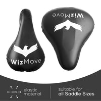 2 x Brand New WizMove Waterproof Bike Saddle Cover Impermeable Bicycle Saddle Protector 2x Pack - Black - RRP €16.24