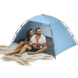 1 x RAW Customer Returns Forceatt beach shelter, portable extra light beach tent, sun protection beach, for 3-4 people, with UV protection 50 , easy installation, for family, beach, garden, camping - RRP €34.27