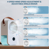 1 x RAW Customer Returns 4000mAh mobile air conditioner without exhaust hose, 4 IN 1 mobile air conditioner mini air conditioner with aromatherapy portable fan air cooler with water cooling spray function, air cooler for rooms - RRP €39.38