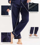 1 x RAW Customer Returns DAVID ARCHY Men s Cotton Pajamas Sleepwear Long Sleeve Shirt and Lounge Pants with Button Placket Pockets and Ribbon Pack of 1, Dark Blue, XL - RRP €47.39