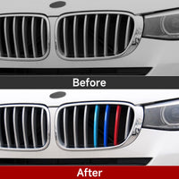 1 x RAW Customer Returns OYDDL 3 Strips Front Grille Insert, Compatible with BMW X3 F25 2011-2017 X4 F26 2014-2018 , Standard Kidney Grille Accessories, 7 Beams - RRP €18.98