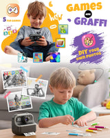 1 x RAW Customer Returns Hot Bee instant camera for kids, instant camera for kids 3-6 years with 3 printing paper, 1080P, 2.4 inch screen, 32G card, gifts for kids boys 4-8 years, toys for 3-5 year old boys - RRP €60.49