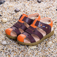 1 x RAW Customer Returns SMajong Closed Sandals for Summer Boys and Girls Leather Soft Sole Non-slip Leather Sandals Shoes - RRP €27.47