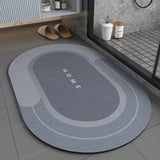 19 x Brand New ikuso bathroom rug, quick-drying super absorbent diatom mud bath mat, washable non-slip carpet, oval bath mat 40 x 60 cm, oval  - RRP €296.59