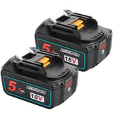 1 x RAW Customer Returns 2X BL1850B 18V 5.5A replacement battery for Makita battery 18V BL1850 BL1850B BL1860 BL1860B BL1840B BL1840 BL1830 BL1835 BL1845 194204-5 LXT-400 tool battery - RRP €59.98