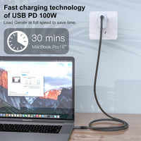 1 x RAW Customer Returns CAKOBLE USB C to USB C Cable 0.5M 20 Gbps, USB 3.2 Gen2, 100W 20V 5A Fast Charging, 4K 60Hz for Mobile Phones, Tablets, Hubs, Monitors, Devices - RRP €13.49