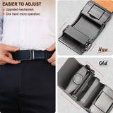 1 x RAW Customer Returns KEMISANT Men s Belt, Leather Belt Ratchet Automatic Clasp for Men s Business Suit, Wide 35mm, Size Adjusted Navy Blue-125cm 36-42 Waist Adjustable  - RRP €26.99