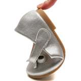 1 x Brand New PPXID Girls Mary Jane Shoes Princess Ballerinas Christening Shoes,Silver,35 EU - RRP €28.22