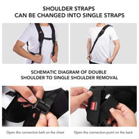 1 x RAW Customer Returns Ztowoto Camera Strap Double Shoulder Camera Strap Harness Adjustable Quick Release Dual Camera Tether Strap for DSLR SLR Camera - RRP €25.56