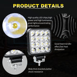 1 x RAW Customer Returns RIGIDON 4 Pcs Car quad headlights, 3.3 inch mini 48W spot spotlight offroad lighting for SUV ATV tractor truck 4x4, 6000K white LED fog light, LED work light, LED work light - RRP €21.99