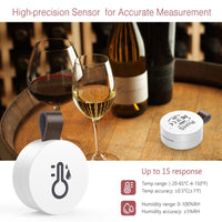 1 x RAW Customer Returns LOFICOPER Bluetooth Thermometer Hygrometer, 2 Pack Mini Bluetooth Sensor, Wireless Temperature Sensor with Data Export, Compatible with iOS Android, for Wine, Living Room, Home - RRP €19.99