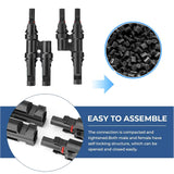 1 x RAW Customer Returns Branch connector, solar panel connector Y-branch as a pair MMF FFM for parallel connection between solar cells 1 pair  - RRP €9.72