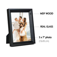 1 x Brand New Shampsen 13x18 Picture Frame Black Picture Frame with High Definition Glass for Wall Mounting Table Display - RRP €19.15