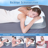 1 x Brand New SAHEYER Memory Foam Pillow Neck Pillow, Orthopedic Pillow, Ergonomic Side Sleeper Pillow Neck Support Pillow for Side, Back Stomach Sleepers - RRP €40.33