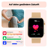 1 x RAW Customer Returns BingoFit Smartwatch Women Men with Telephone Function, 1.91 Inch AMOLED Touchscreen Fitness Tracker, Fitness Watch with Heart Rate Monitor Sleep Monitoring Blood Pressure SpO2, 100 Sports Modes Smartwatch  - RRP €36.29