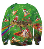 1 x RAW Customer Returns Rave on Friday Christmas Sweater Men Dinosaur Graphic Christmas Sweater Ugly Christmas Sweater Long Sleeve Round Neck Christmas Sweater Sweatshirt Casual Sport M - RRP €31.25