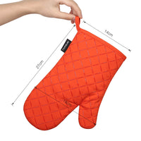 2 x Brand New HOMEVER oven gloves, heat-resistant gloves up to 464 F, silicone non-slip grill gloves, suitable for cooking, baking, grilling, oven gloves, orange, 1 pair - RRP €39.98