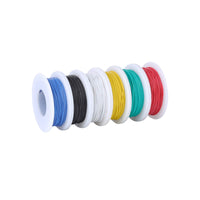 1 x RAW Customer Returns TUOFENG 28 awg solid wire solid wire set-6 different colored 15 meter spools 0.08 mm jumper wire - connect cable set - RRP €19.01