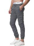 1 x RAW Customer Returns ZOEREA Men s Pants Jogging Pants Slim Fit Casual Chino Cargo Jogger Stretch Sports Pants with Pockets Streetwear Leisure Pants Gray Improved Version , M - RRP €39.66