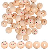 1 x Brand New Wooden beads with face, 20 mm wooden balls with face, 100 pieces natural wooden beads, wooden heads with face beads with face smiley beads for DIY decorations jewelry, Christmas decoration wooden beads - RRP €20.4