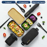 3 x RAW Customer Returns UHAPEER Bento Box for Adults and Children, Portable Leak-Proof Lunch Box with Bag, Microwave Safe Lunch Box, Lunch Box for Work and School - RRP €98.82