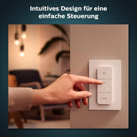 1 x RAW Customer Returns Philips Hue dimmer switch for Hue lighting systems, smart dimmer for controlling lights and light scenes, wireless light switch without installation, white - RRP €23.39