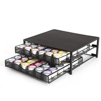 1 x RAW Customer Returns SYSYLY coffee capsule holder drawers compatible for Dolce Gusto, organizer for storing 72 capsules, anti-slip feet, robust, shockproof and metal, black. - RRP €47.21