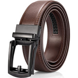 2 x Brand New Men s belt leather, automatic belt, men s belt boss, boss belt, men s belt, brown belt men, leather belt 130cm brown belt black buckle - RRP €25.8