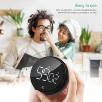 1 x RAW Customer Returns ORIA Digital Kitchen Timer Magnetic, 3 LED Kitchen Alarm Clock Timer Egg Timer with Folding Holder Non-Slip Pads, 3 Volume Levels, for Cooking, Sports, Baking, Studying - RRP €14.51