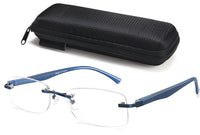 1 x Brand New LITIMA Reading Glasses for Men, Lightweight Blue Light Blocking Metal Frame Men s Reading Glasses Blue, 1.25  - RRP €22.19