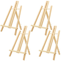 1 x RAW Customer Returns Belle Vous Table Easel Wooden Canvas Display 4 Pack - 40cm - Natural Pine Small Easel Wooden Table for Paintings, Kids Arts Crafts - RRP €31.02