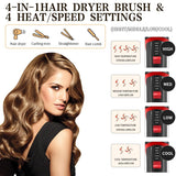 1 x RAW Customer Returns PDGROW Hot Air Brush Round Brush Hair Dryer, Improved Plus 2.0 Styling Brush, 4-in-1 One Step Blow Dryer Brush and Styler Volumizer with Negative Ion Ceramic Titanium Drum Hair Dryer Brush Straightening Brush - RRP €40.33