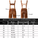 1 x RAW Customer Returns Adisno Oktoberfest Traditional Trousers, Men s Oktoberfest Costume with Suspenders, Bavarian Trousers, Brown 46, Brown  - RRP €79.0