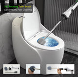 1 x RAW Customer Returns Cordless Rotating Electric Bathroom Toilet Scrubber with 8 Replaceable Heads, Shower and Toilet Cleaning Brush with Adjustable Handle White  - RRP €69.99