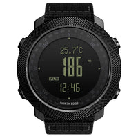 1 x RAW Customer Returns NORTH EDGE Men s Outdoor Sport Tactical Survival Watches Hiking Digital Wristwatch Smart Swimming Military Army Altimeter Barometer Compass Watches, Calendar, Nylon Strap - RRP €91.0