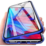 1 x RAW Customer Returns Cover for Samsung Galaxy S23 Ultra, Ultra-thin Magnetic Adsorption Case 360 Degree Full Body Protection Transparent Tempered Glass Aluminum Protective Case Cover - blue - RRP €20.4